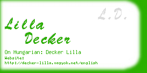 lilla decker business card